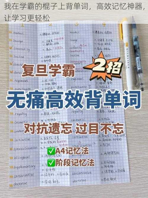 我在学霸的棍子上背单词,高效记忆神器,让学习更轻松