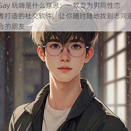 Gay 玩嗨是什么意思:一款专为男同性恋者打造的社交软件,让你随时随地找到志同道合的朋友