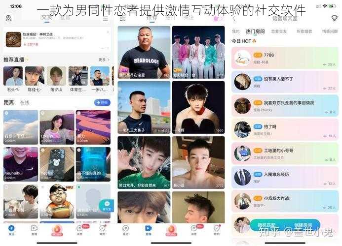 一款为男同性恋者提供激情互动体验的社交软件
