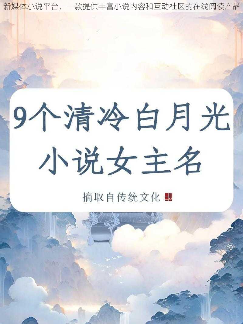 新媒体小说平台,一款提供丰富小说内容和互动社区的在线阅读产品