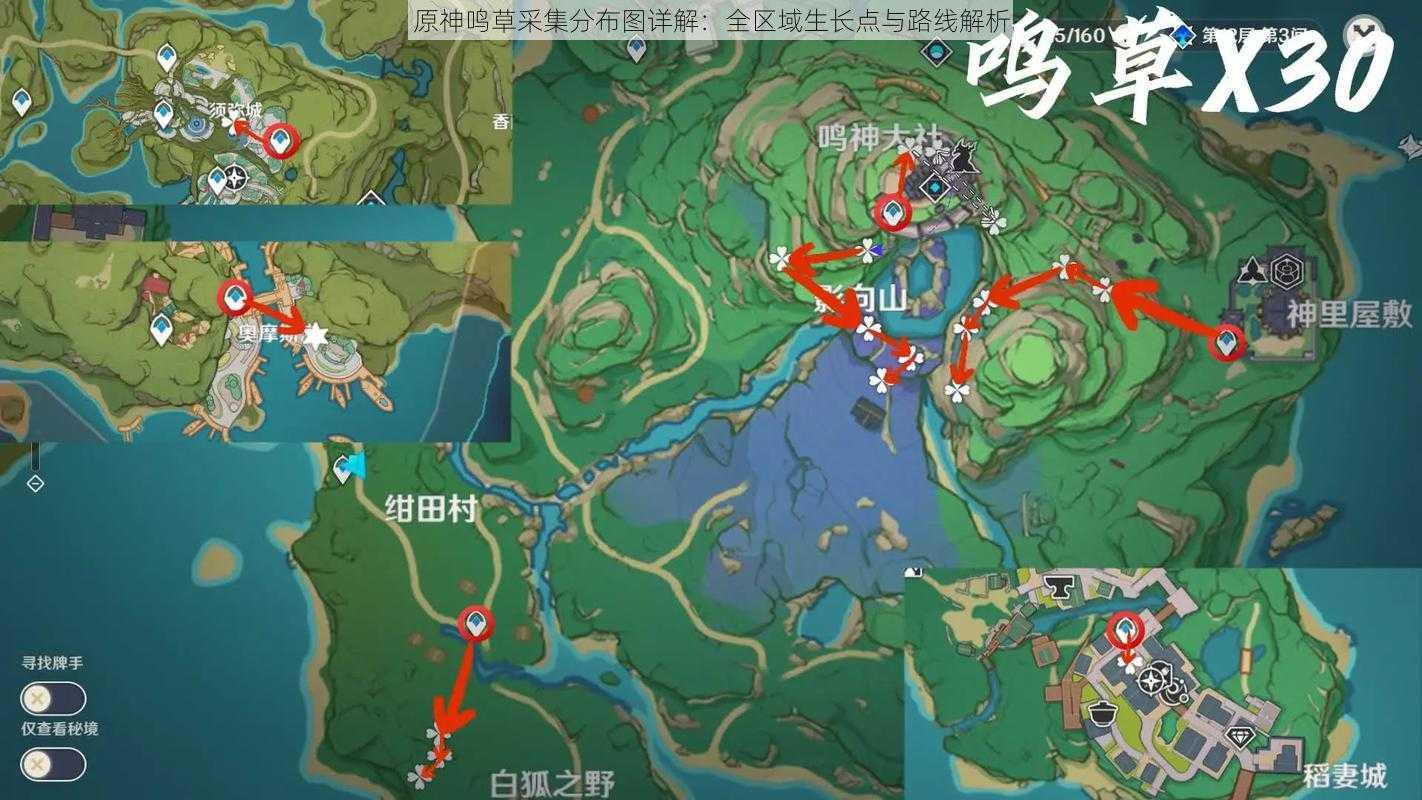 原神鸣草采集分布图详解:全区域生长点与路线解析