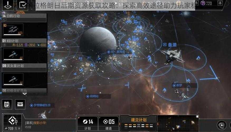 无尽的拉格朗日后期资源获取攻略:探索高效途径助力玩家稳步发展
