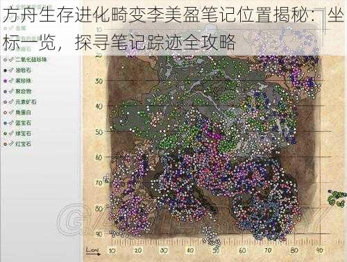 方舟生存进化畸变李美盈笔记位置揭秘:坐标一览,探寻笔记踪迹全攻略