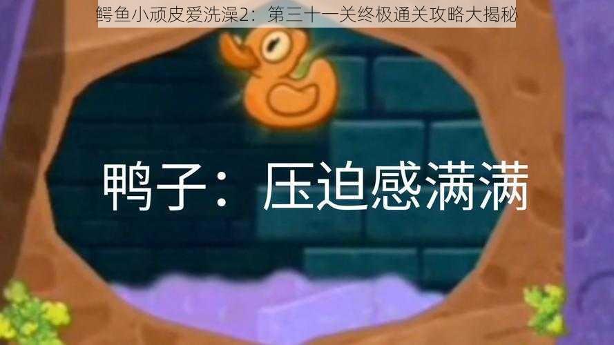 鳄鱼小顽皮爱洗澡2:第三十一关终极通关攻略大揭秘
