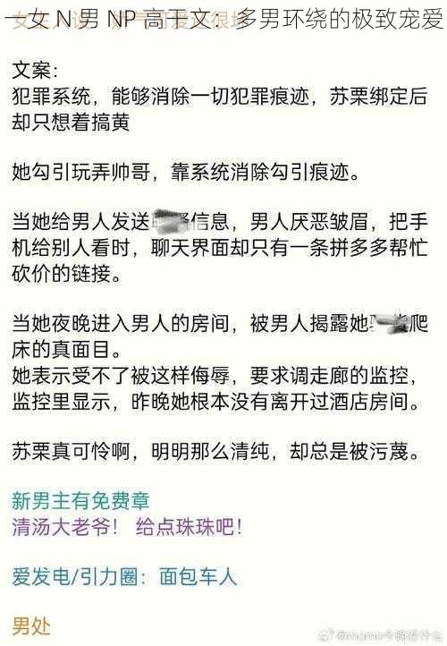 一女 N 男 NP 高干文:多男环绕的极致宠爱