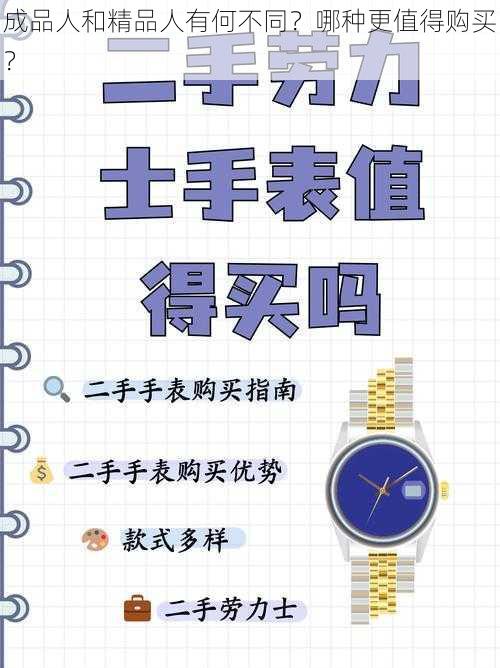 成品人和精品人有何不同?哪种更值得购买?
