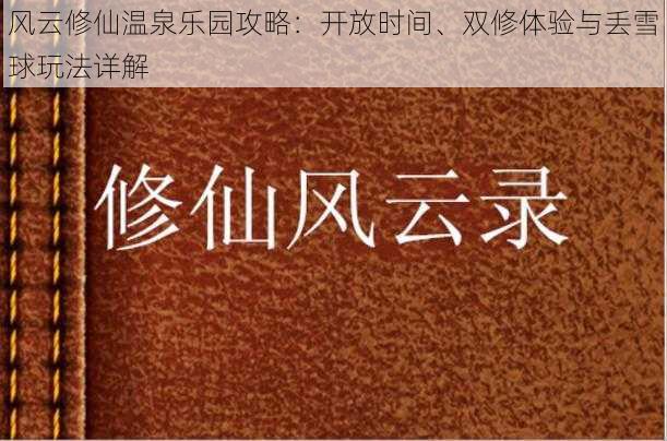 风云修仙温泉乐园攻略:开放时间、双修体验与丢雪球玩法详解