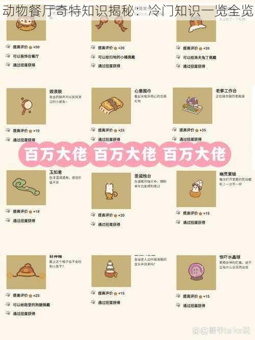 动物餐厅奇特知识揭秘:冷门知识一览全览