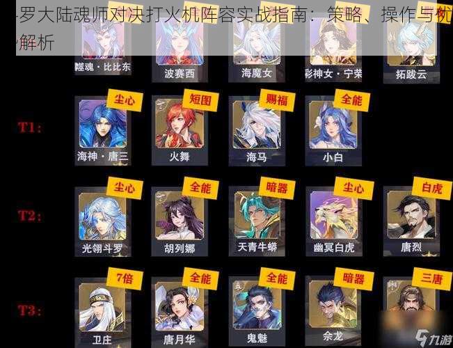 斗罗大陆魂师对决打火机阵容实战指南:策略、操作与优势解析