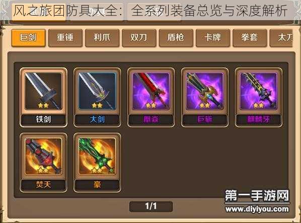 风之旅团防具大全:全系列装备总览与深度解析