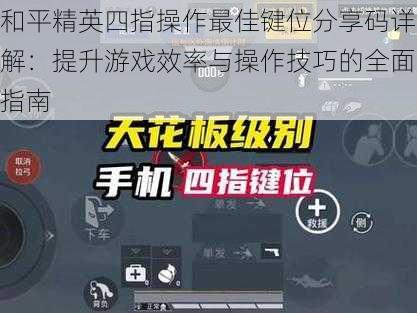 和平精英四指操作最佳键位分享码详解:提升游戏效率与操作技巧的全面指南