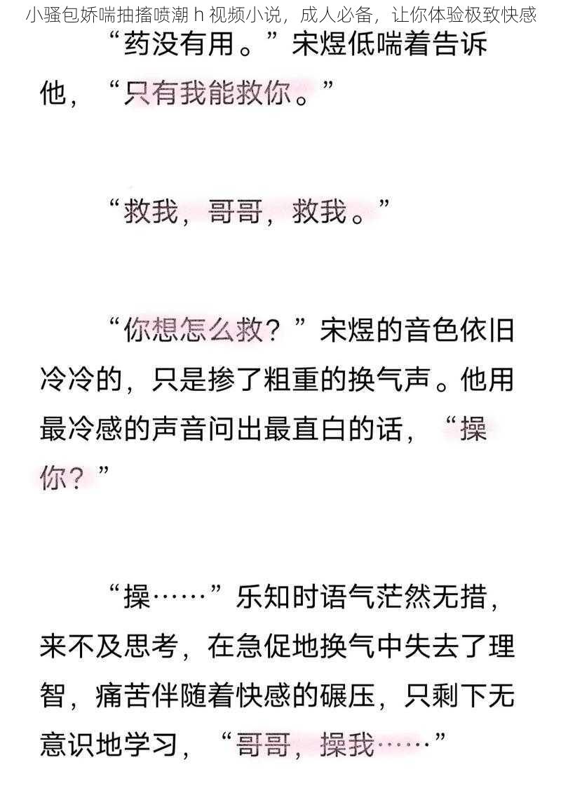 小骚包娇喘抽搐喷潮 h 视频小说,成人必备,让你体验极致快感