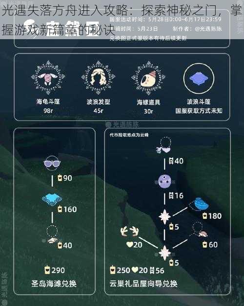 光遇失落方舟进入攻略:探索神秘之门,掌握游戏新篇章的秘诀