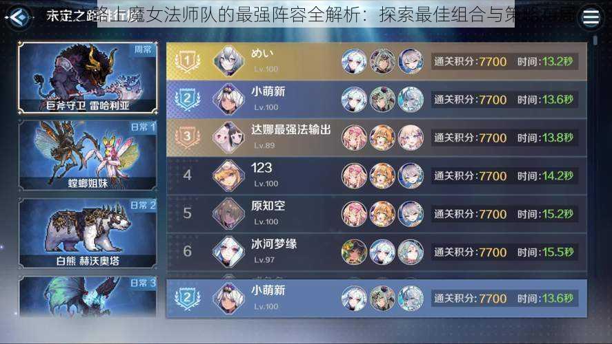 复苏之路上魔女法师队的最强阵容全解析:探索最佳组合与策略布局