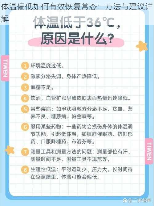 体温偏低如何有效恢复常态:方法与建议详解