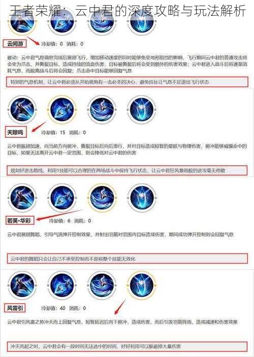 王者荣耀:云中君的深度攻略与玩法解析