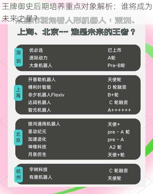王牌御史后期培养重点对象解析:谁将成为未来之星?