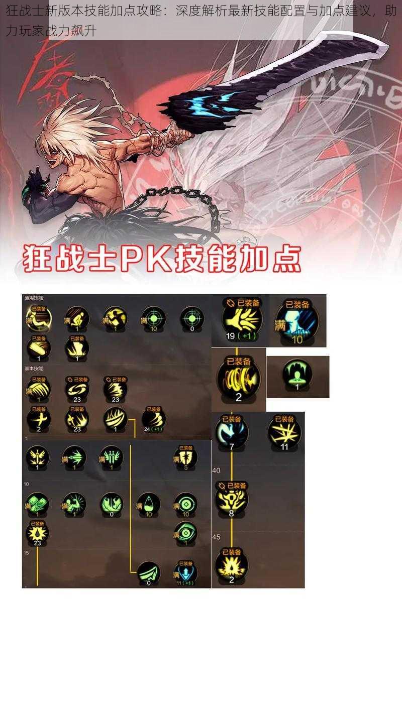 狂战士新版本技能加点攻略:深度解析最新技能配置与加点建议,助力玩家战力飙升