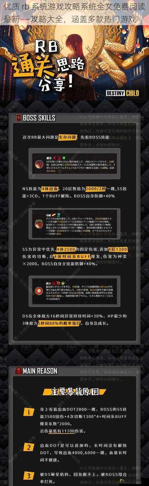 优质 rb 系统游戏攻略系统全文免费阅读最新——攻略大全,涵盖多款热门游戏