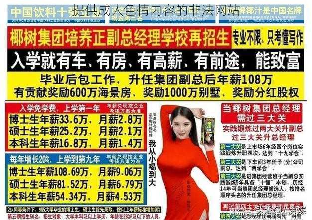 提供成人色情内容的非法网站