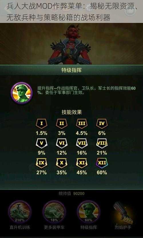 兵人大战MOD作弊菜单:揭秘无限资源、无敌兵种与策略秘籍的战场利器