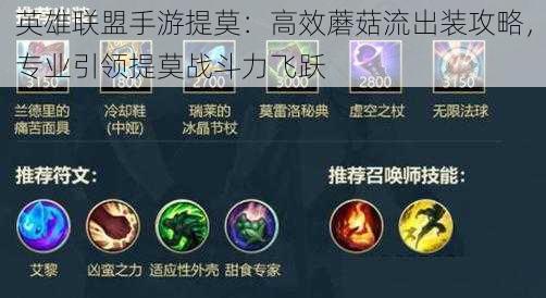 英雄联盟手游提莫:高效蘑菇流出装攻略,专业引领提莫战斗力飞跃