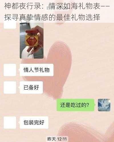 神都夜行录:情深如海礼物表——探寻真挚情感的最佳礼物选择