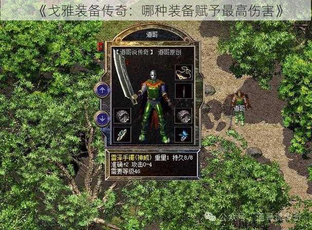 《戈雅装备传奇:哪种装备赋予最高伤害》