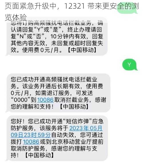 页面紧急升级中,12321 带来更安全的浏览体验
