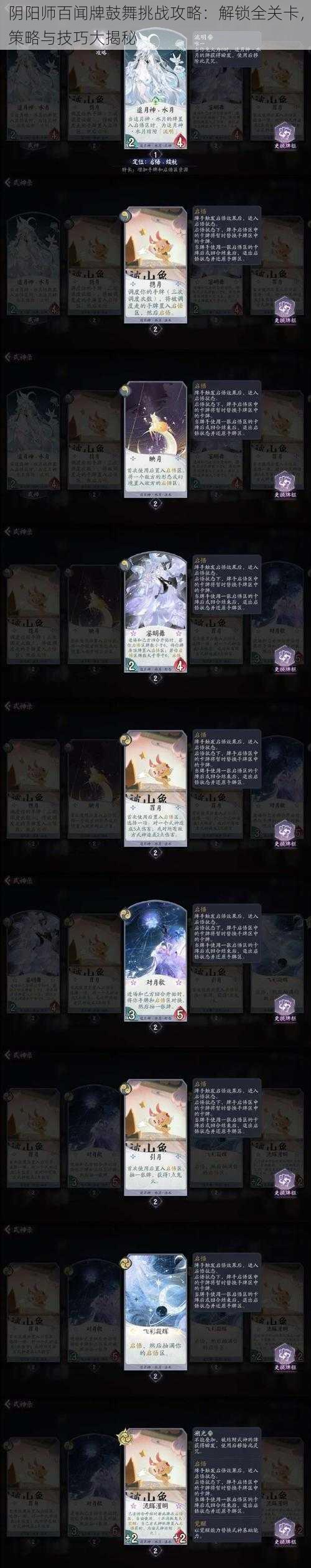阴阳师百闻牌鼓舞挑战攻略:解锁全关卡,策略与技巧大揭秘