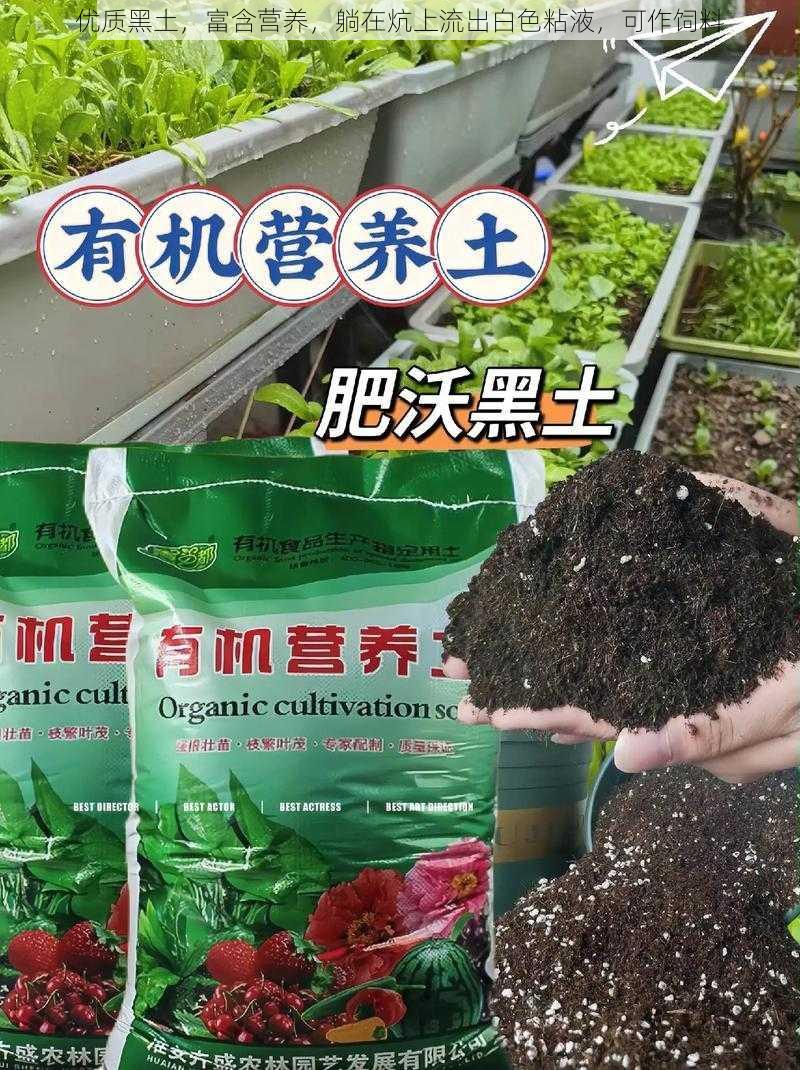 优质黑土,富含营养,躺在炕上流出白色粘液,可作饲料