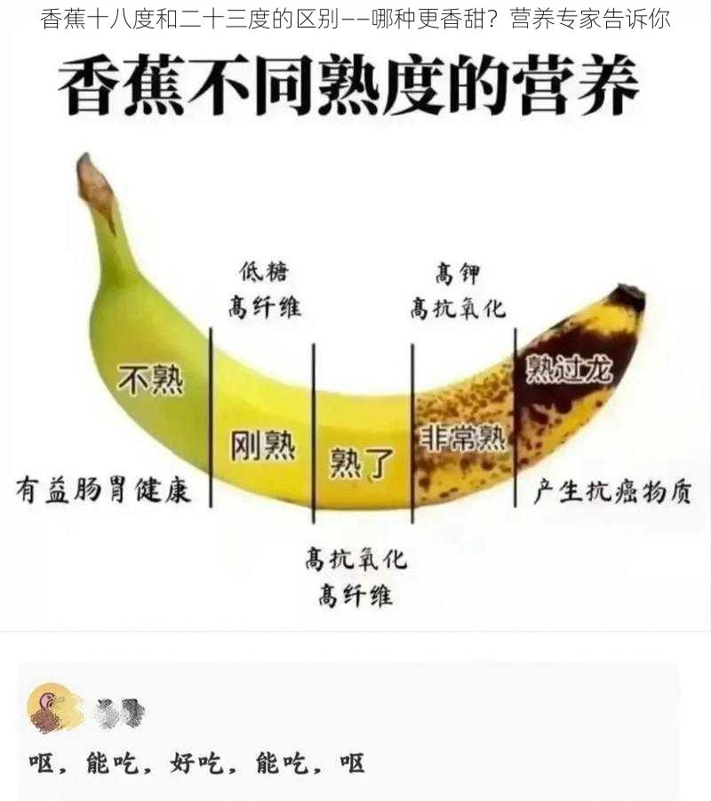 香蕉十八度和二十三度的区别——哪种更香甜?营养专家告诉你