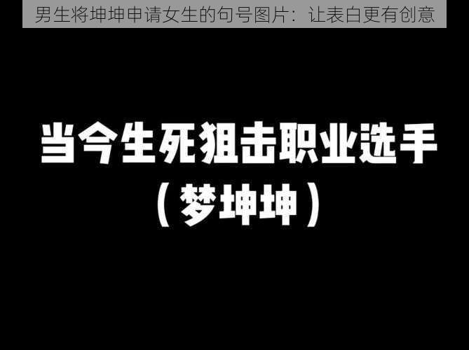 男生将坤坤申请女生的句号图片:让表白更有创意