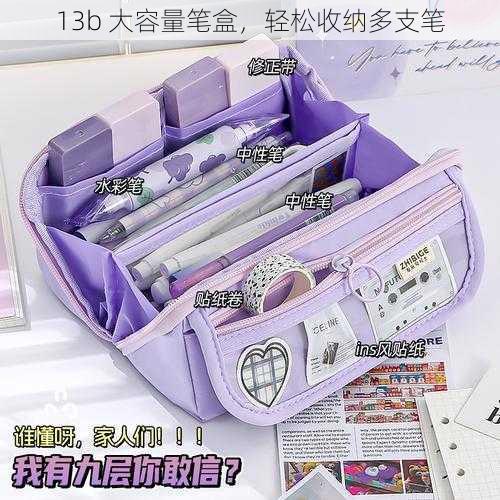 13b 大容量笔盒,轻松收纳多支笔