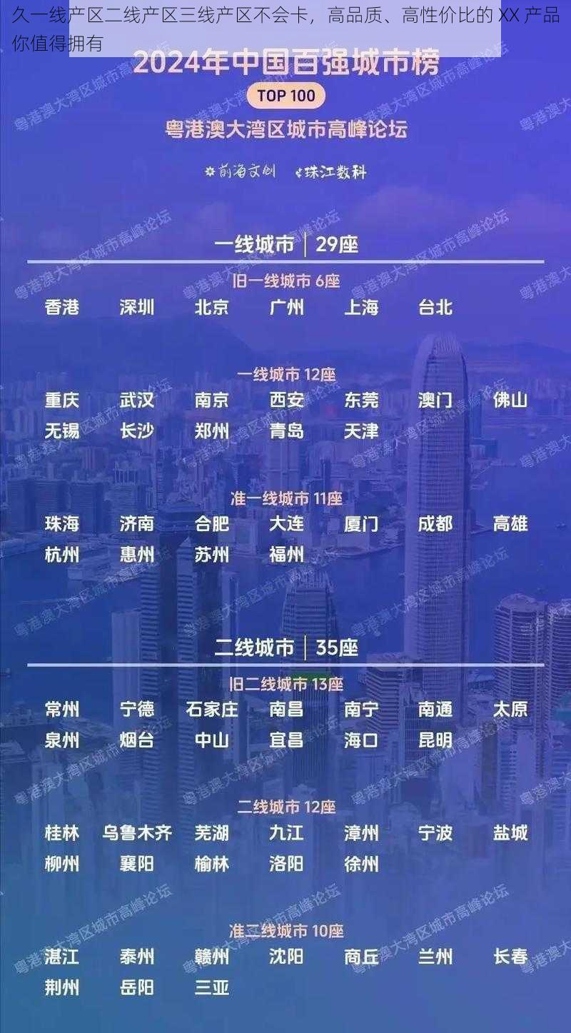 久一线产区二线产区三线产区不会卡,高品质、高性价比的 XX 产品你值得拥有