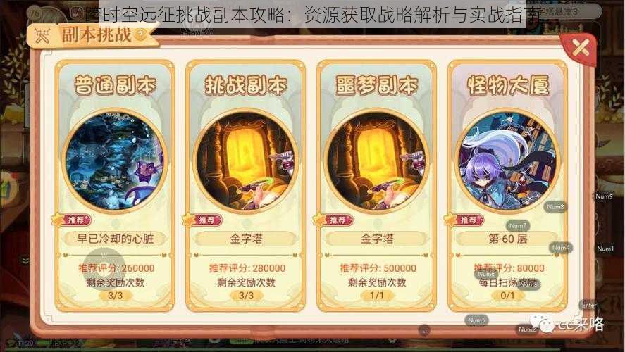 跨时空远征挑战副本攻略:资源获取战略解析与实战指南