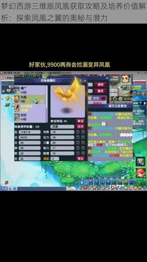 梦幻西游三维版凤凰获取攻略及培养价值解析:探索凤凰之翼的奥秘与潜力