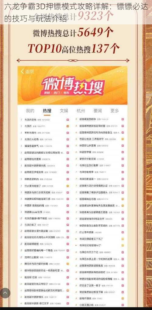 六龙争霸3D押镖模式攻略详解:镖镖必达的技巧与玩法介绍
