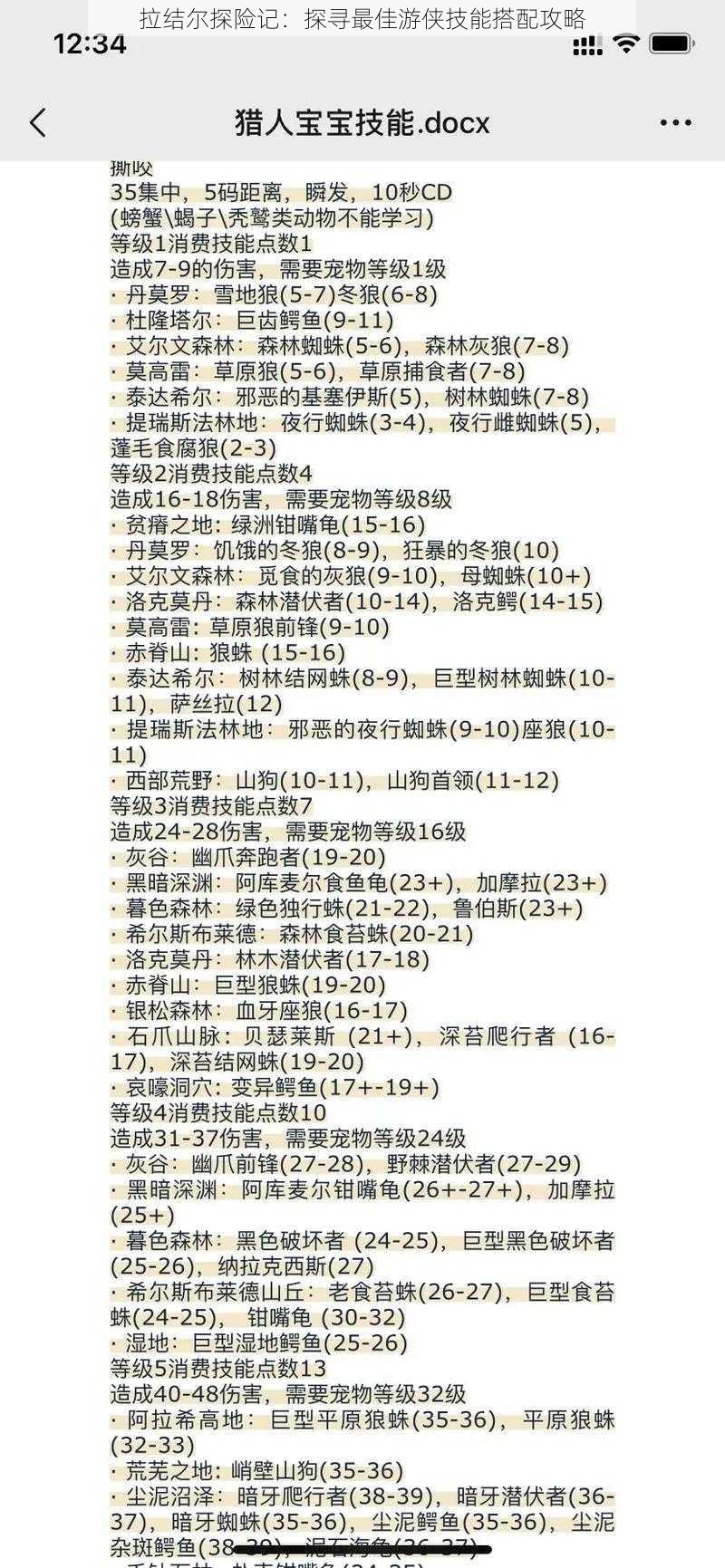 拉结尔探险记:探寻最佳游侠技能搭配攻略
