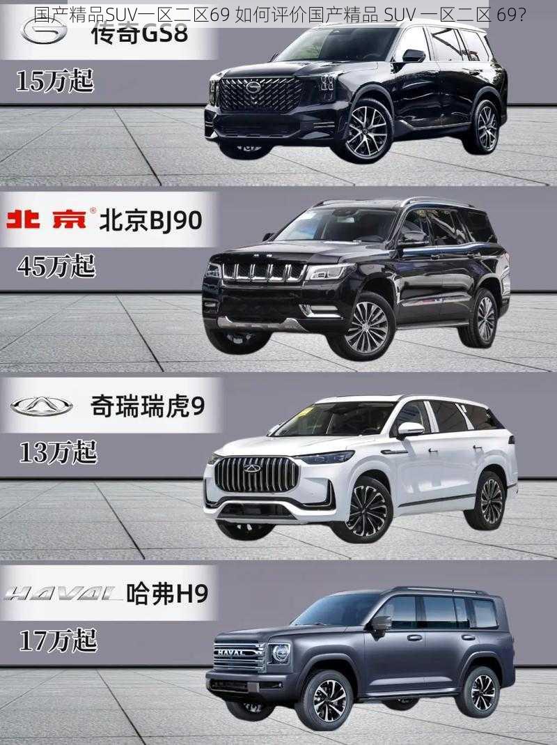 国产精品SUV一区二区69 如何评价国产精品 SUV 一区二区 69?