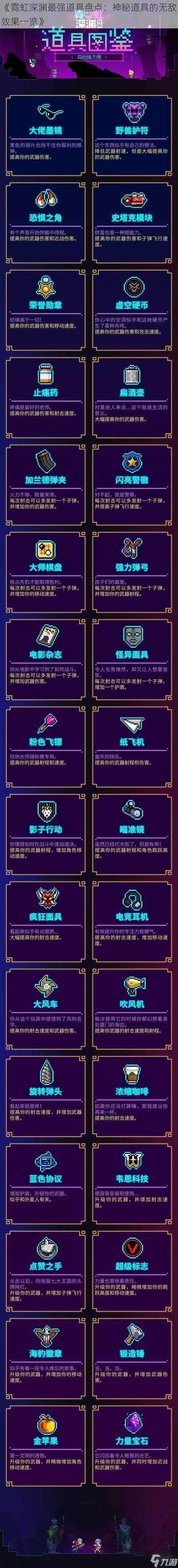 《霓虹深渊最强道具盘点:神秘道具的无敌效果一览》