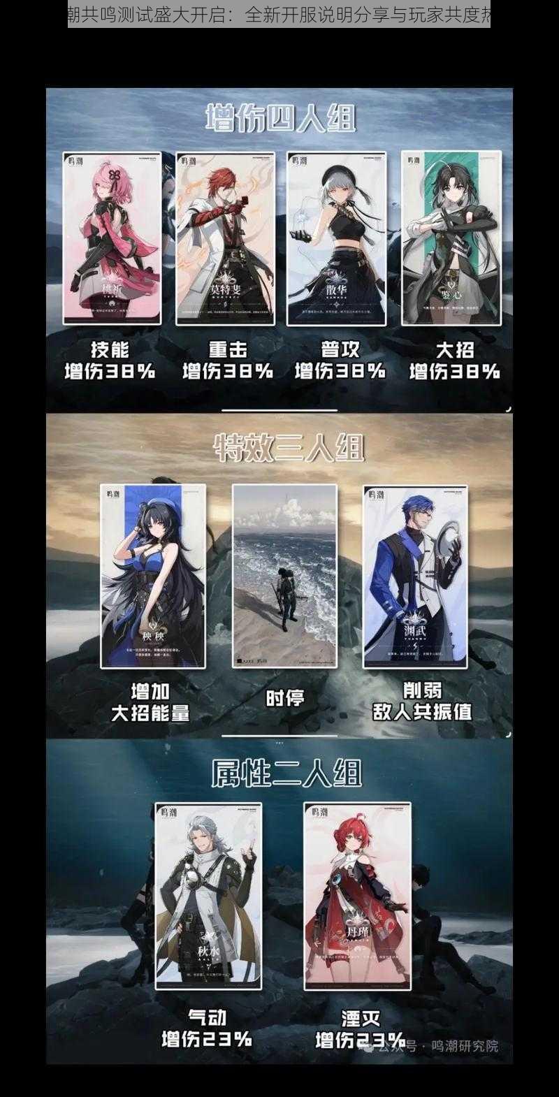 鸣潮共鸣测试盛大开启:全新开服说明分享与玩家共度热潮