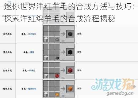 迷你世界洋红羊毛的合成方法与技巧:探索洋红绵羊毛的合成流程揭秘