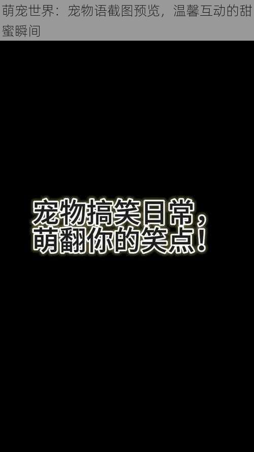 萌宠世界:宠物语截图预览,温馨互动的甜蜜瞬间