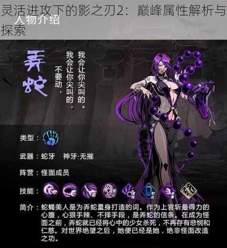 灵活进攻下的影之刃2:巅峰属性解析与探索