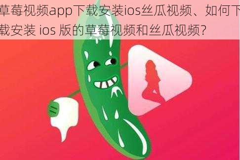 草莓视频app下载安装ios丝瓜视频、如何下载安装 ios 版的草莓视频和丝瓜视频?