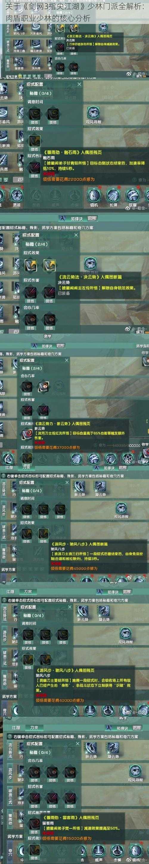 关于《剑网3指尖江湖》少林门派全解析:肉盾职业少林的核心分析