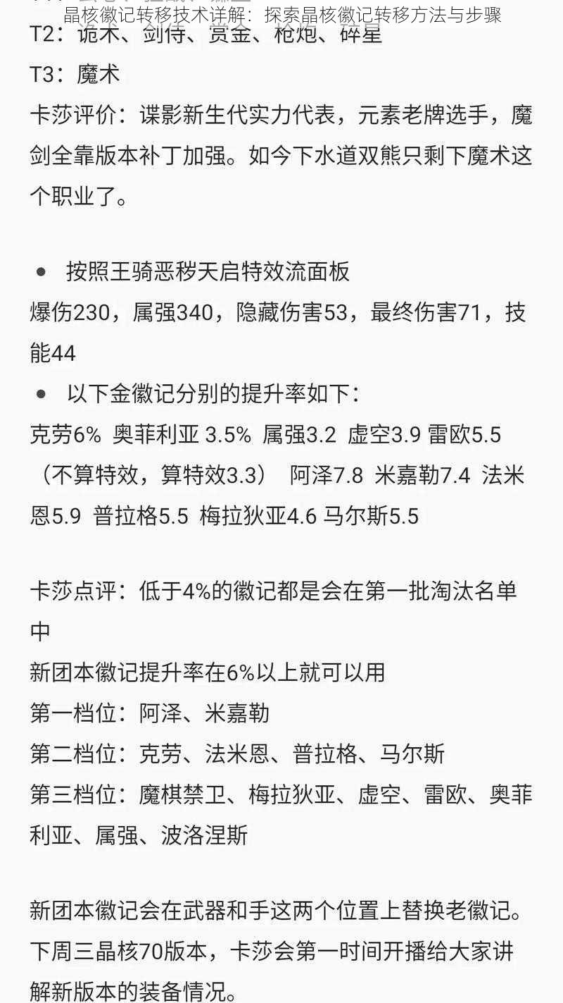 晶核徽记转移技术详解:探索晶核徽记转移方法与步骤