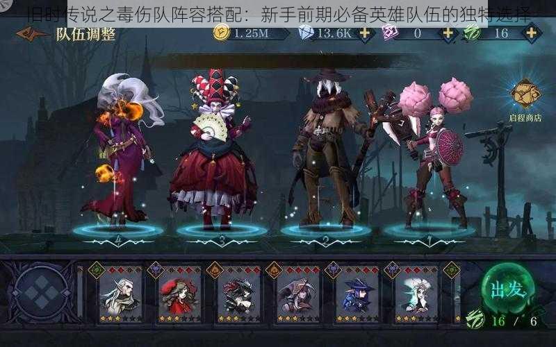 旧时传说之毒伤队阵容搭配:新手前期必备英雄队伍的独特选择