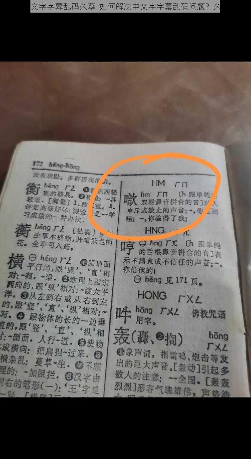 中文字字幕乱码久荜-如何解决中文字字幕乱码问题?久荜